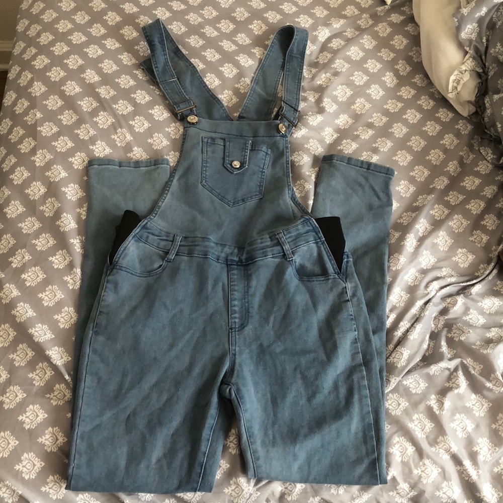 Light blue overalls